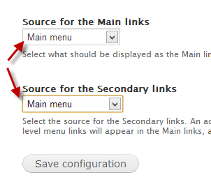 Secondary links source